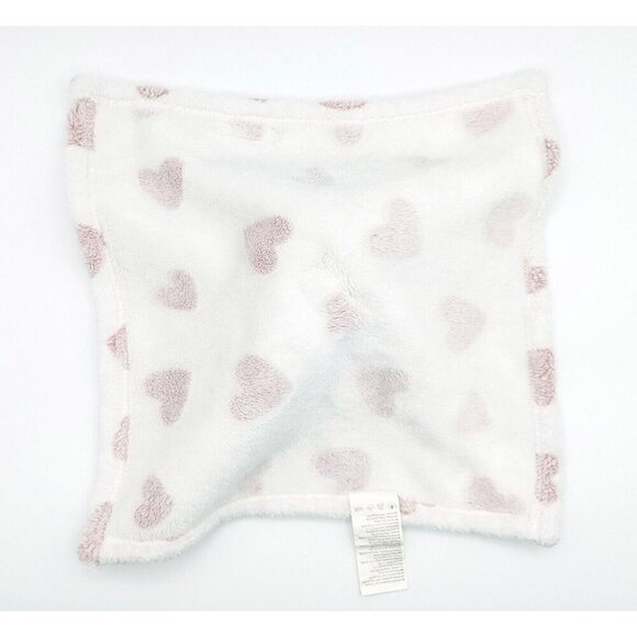 Blankets and Beyond White Pink Elephant Baby Lovey Security Blanket Plush Hearts - Picture 5 of 6